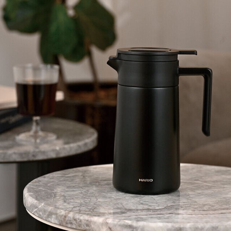 Hario Double Walled Thermal Pot 600ml - Black