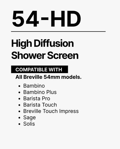 Pesado High Diffusion Shower Screen - Breville 54mm