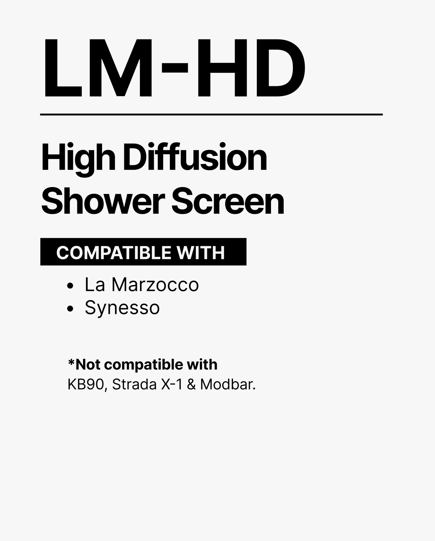 Pesado High Diffusion Shower Screen - LM