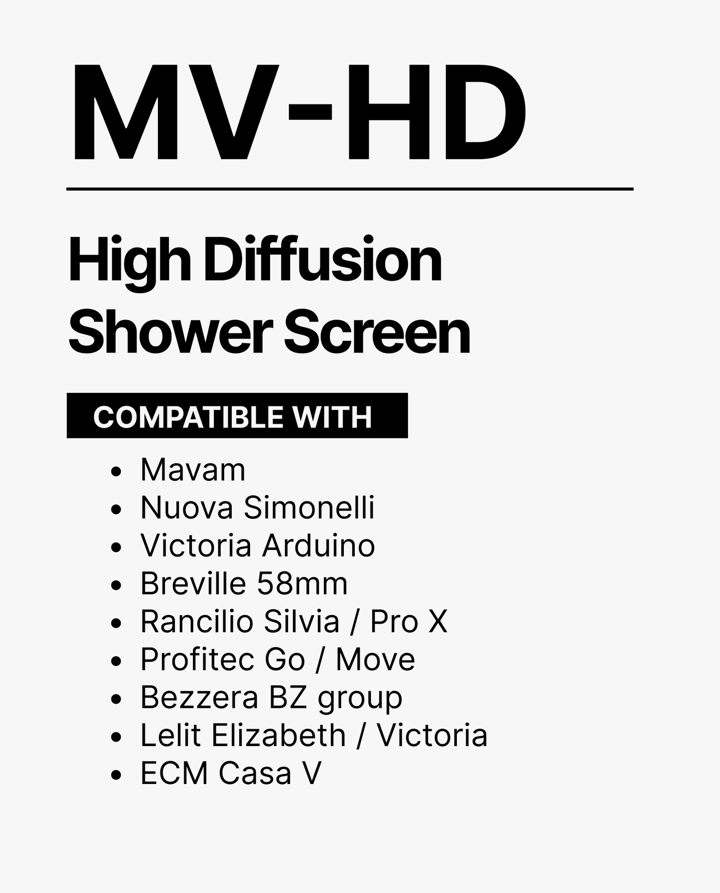 Pesado High Diffusion Shower Screen - MV HD