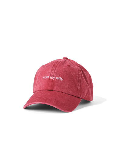 i love my wife - burgundy hat